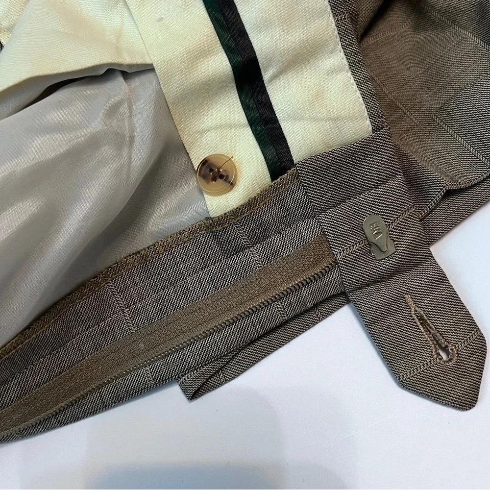 Vintage Tommy Hilfiger‎ Wool Pleated Pants Men’s 36 Missing Button